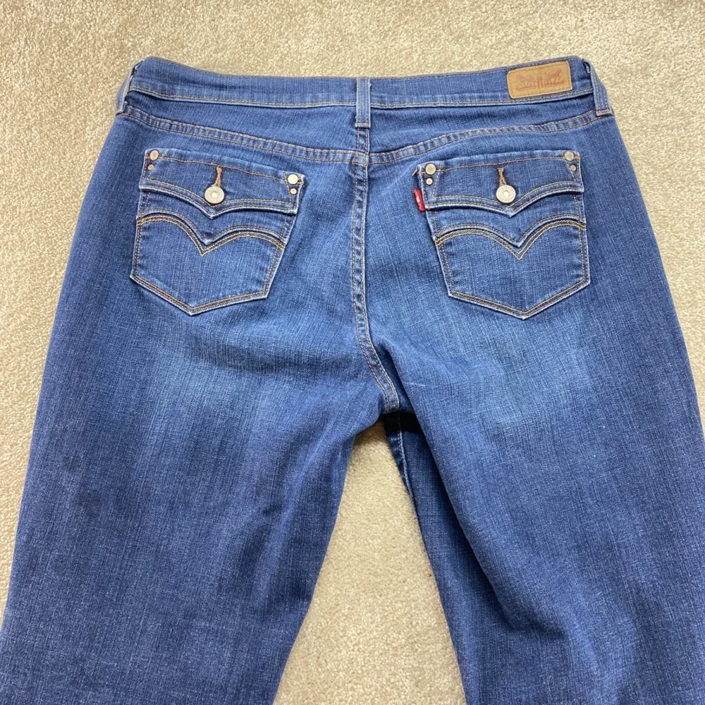 Levis 505 Straight Leg Jeans Womens‎ 14 Medium Wash Blue Denim Flap Pocket